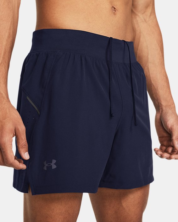 Men's UA Launch Elite 5'' Shorts in Blue image number 4